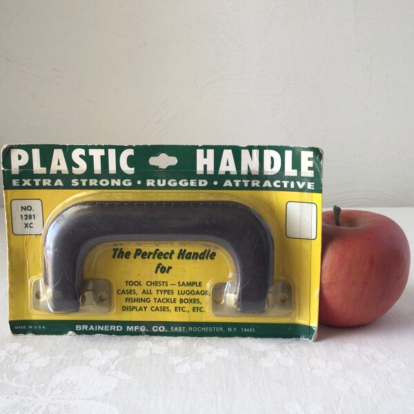 Plastic carrying handle, vintage suitcase hardware, NOS new old stock