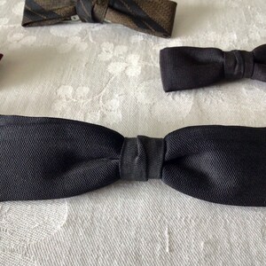 Vintage small bow ties rockabilly style clip on, formal dress image 6