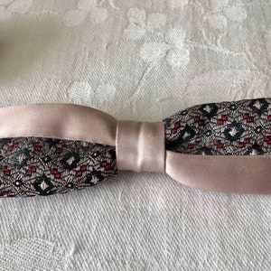 Vintage small bow ties rockabilly style clip on, formal dress image 2