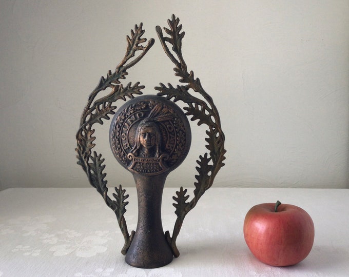 Round Oak Stove Finial, Doe Wah Jack Indian Topper Etsy
