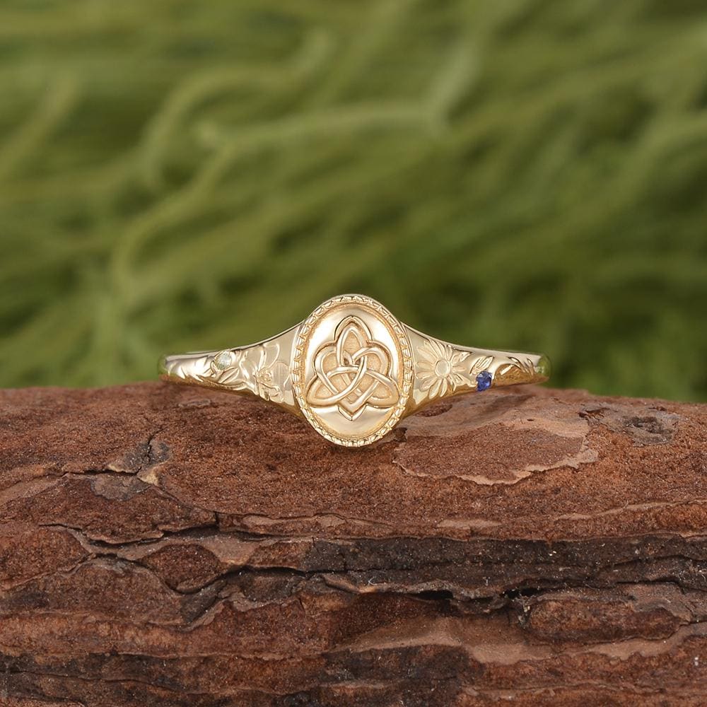 Celtic Flower Ring - Etsy