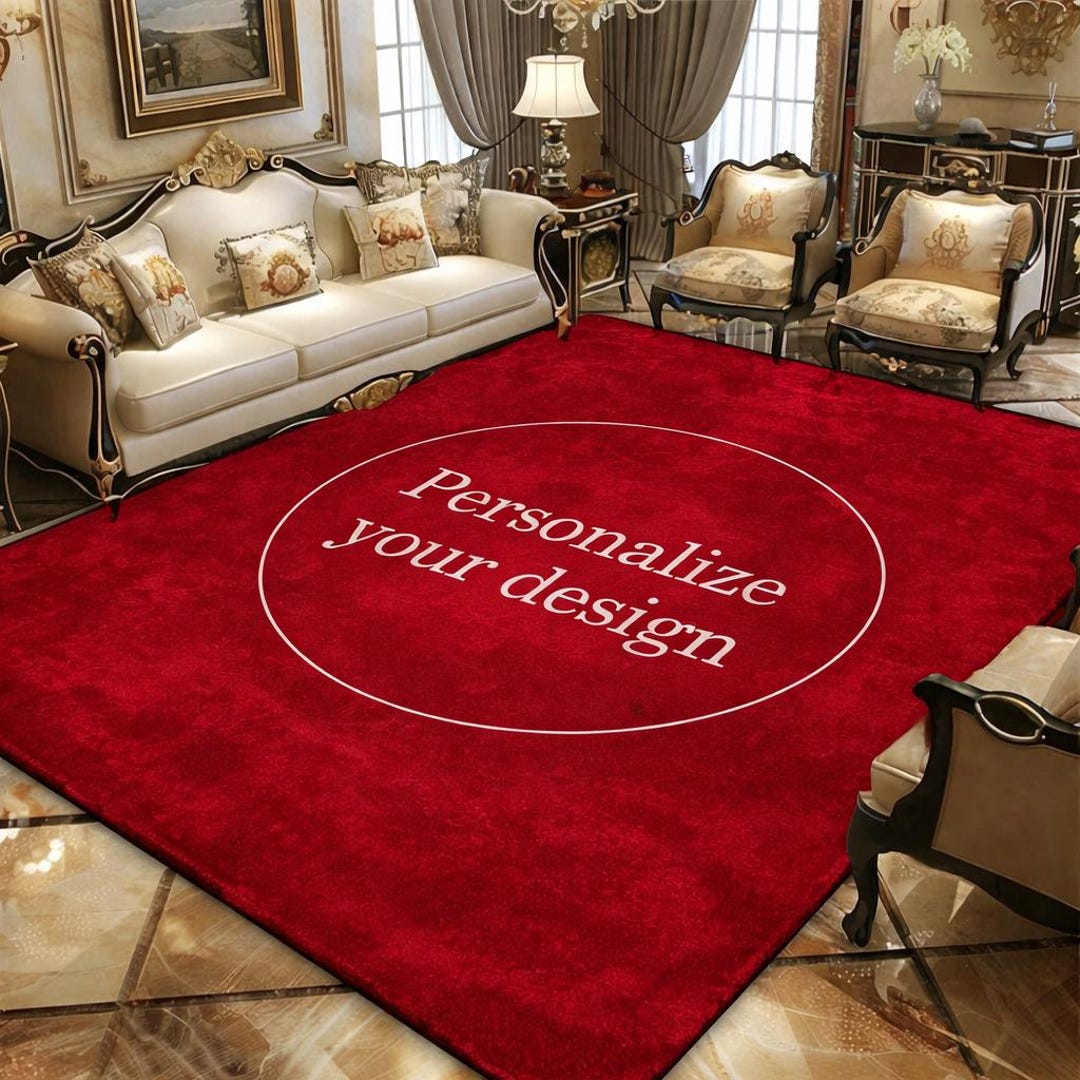 Custom R Logo. Service Rugs Custom Area Rug: Personalized Logo, Photo, Name for Living Room, Office ...