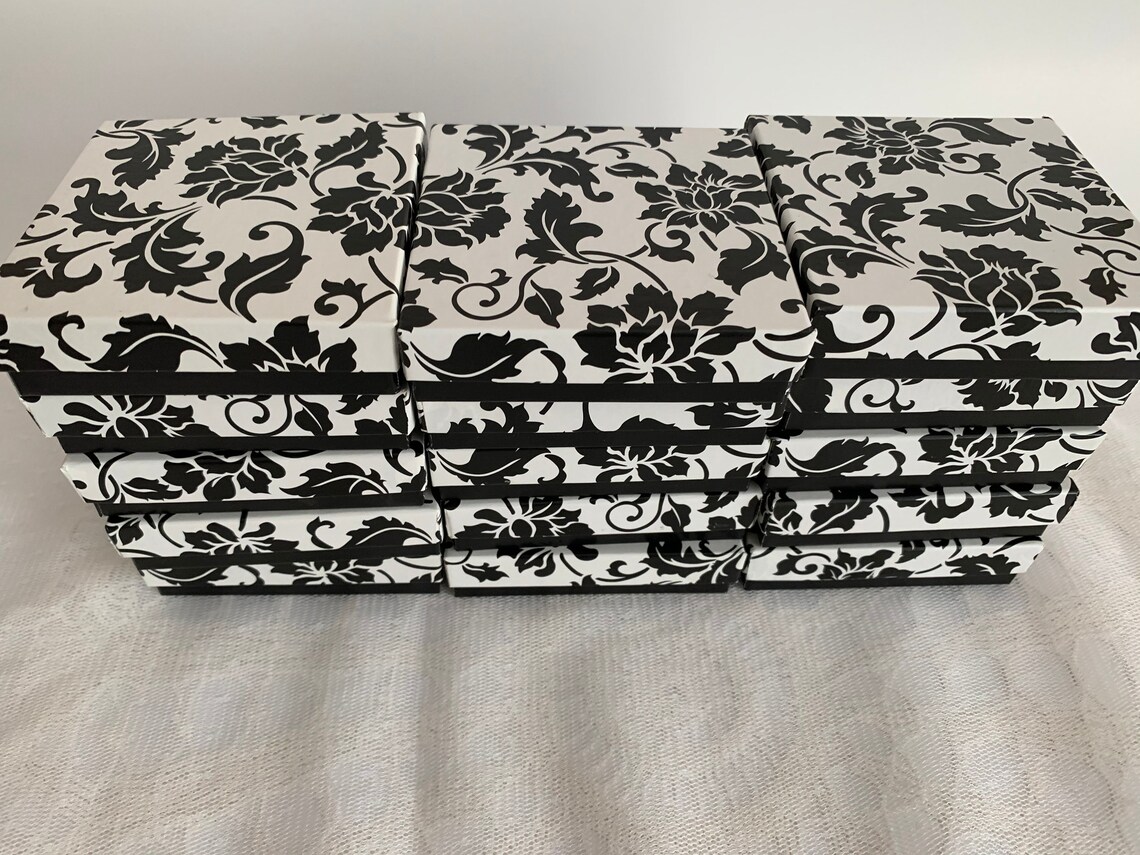 Gift Boxes Black and White Boxes Jewelry Boxes Etsy