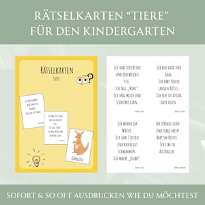 Animaux - 20 cartes puzzle pour la maternelle, cercle du matin