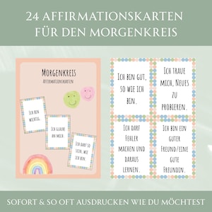 Affirmations – Cartes du cercle du matin pour la maternelle