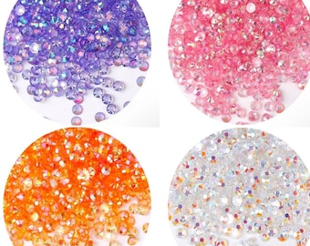AB Transparent Rhinestones Mixed Sizes 2mm-6mm Bulk