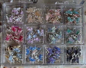 Silver Butterfly Charm Set