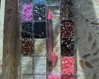 LARGE Multiple Size Resin Rhinestone and Pearl Kit