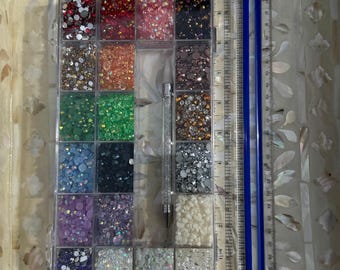 LARGE Mixed Size Resin Rhinestone and Pearl Kit