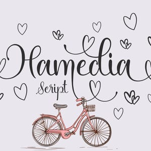 Script Font, Font with Hearts, Font with Tails, Heart Font, Wedding Font, Cursive Font, Font for Cricut, Script Font SVG - Randy Sofia Font