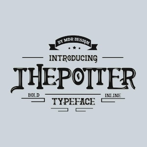 THEPOTTER Font, Font Retro, Font Skrip Kursif, Font Sand Serif, Font Cricut, Font Modern, Font untuk Cricut, Font Digital, Font Skrip