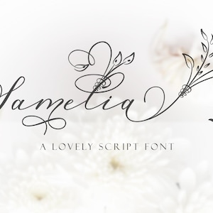 Samelia font, Calligraphy Font, Script Font, Wedding Font, Modern Font, Handwritten Font, Cricut Font, Font For Cricut, Canva Font
