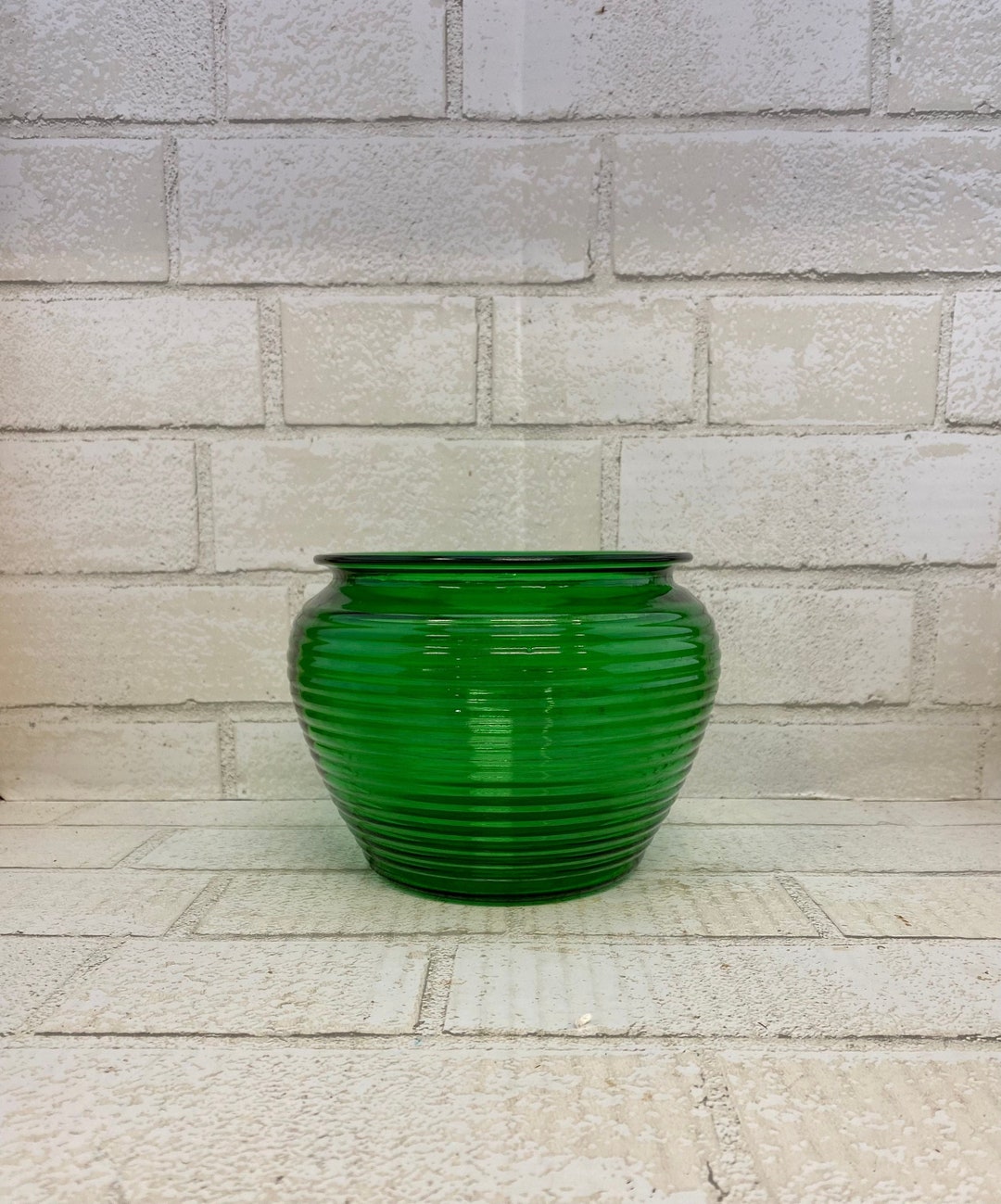 Vintage Emerald Green Floral Vase Flower Delivery Vase Green Beehive