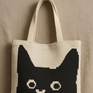 Black Cat Knitting Chart: Fair Isle Intarsia PDF Pattern (Sweaters, Pillows, Wall Art