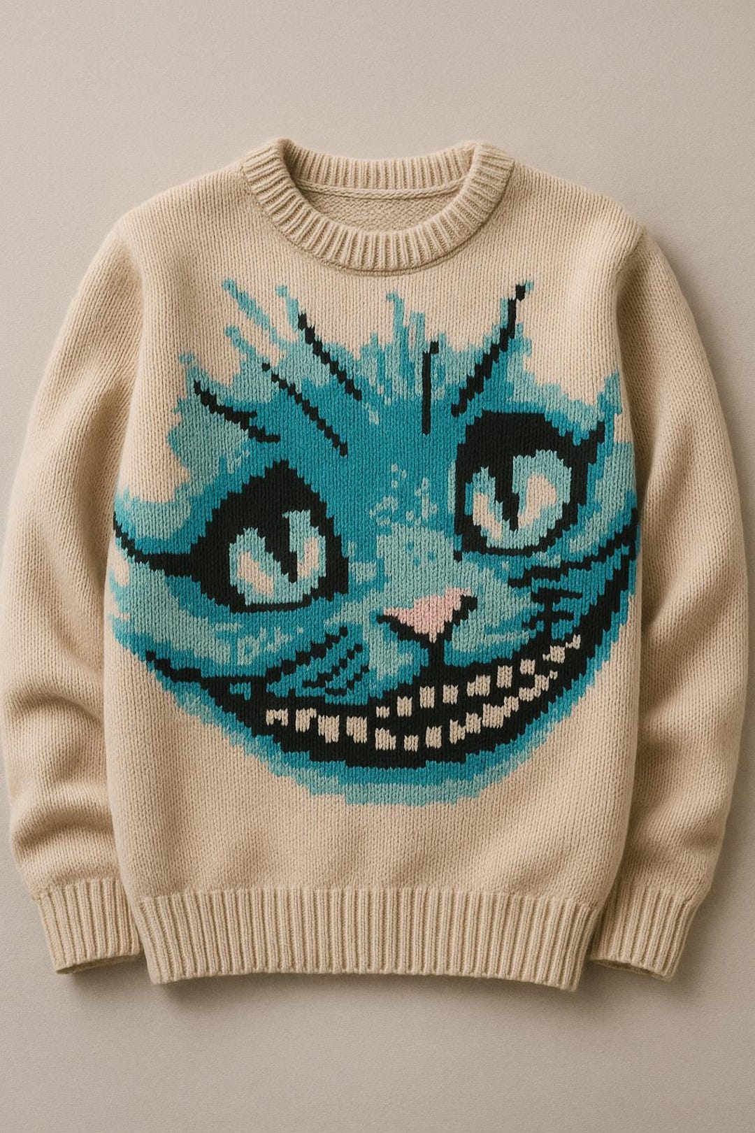 Cheshire Cat Knitting Pattern: Colorwork Intarsia Design (PDF Download ...