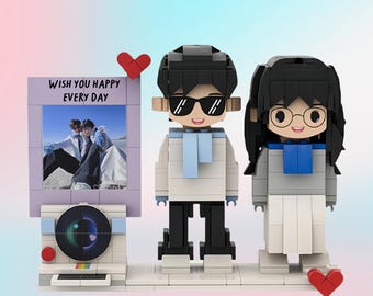 Personalisierte Paar Bausteinfiguren, Jubiläumsgeschenk