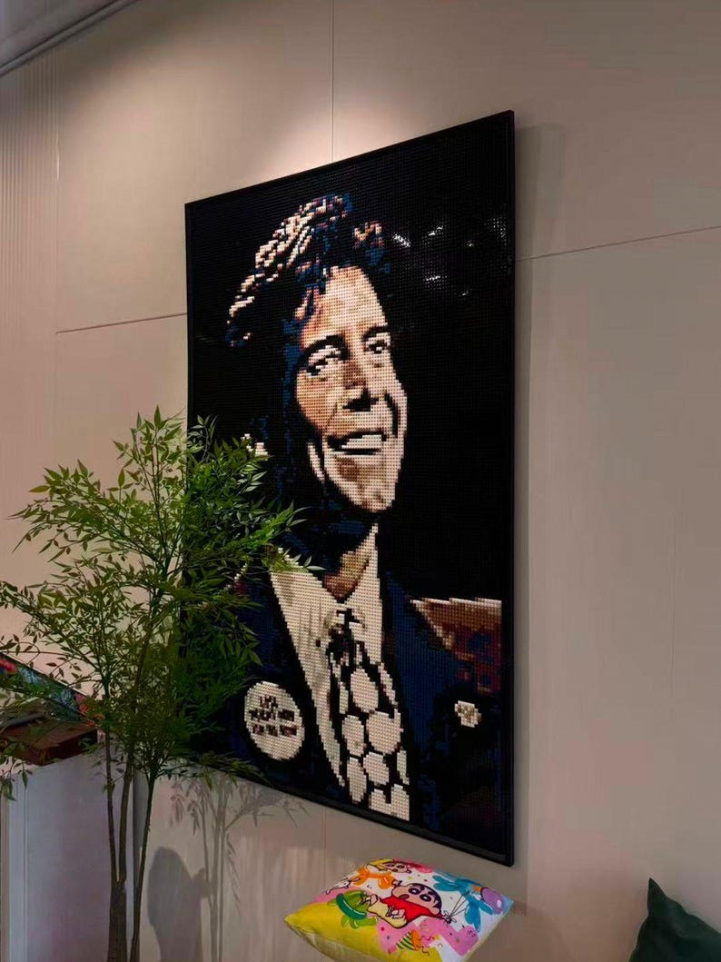Custom Portrait Bricks Mosaic, Pixel Art Building Blocks, Photo Wall ...