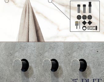 Edplit Towel Holder – Hidden Mount | Modern & Minimal Wall Hook | Bathroom - Home improvement