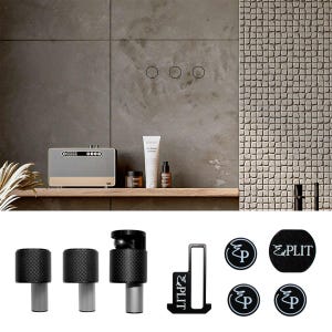 Juego de toalleros ocultos (con sistema de sujeción de bola) / Gancho de pared moderno y minimalista / Baño - Mejoras para el hogar