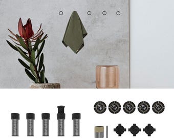 Verstecktes Handtuchhalter-Set EdPlit – Verdeckte Befestigung | Moderne & Minimal Wandhaken | Badezimmer - Heimwerken