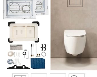 Hidden Toilet Flush Button M1 Edplit  - Сompatible with Geberit, AlcaPlast, TECE, JomoTech, OLI, Viega, TOTO