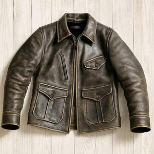Veste Andrew Marc Marron Et Noir - Hiver Automne Bouffant Sans Capuche - Taille L