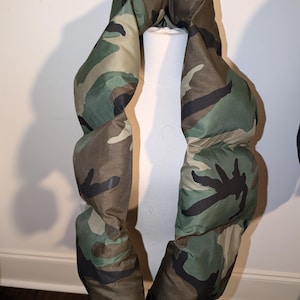 Dope Unisex Camouflage Print Puffer Scarf for Men or Women Street Style Unique Scarf Gifts for Her or Him Gift for Mom Free shipping