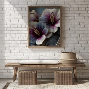 Printable Moody Floral Art - Rustic Cottagecore Flower Wall Decor, Vintage Botanical Painting, Earthy Fall Print, Interior Design 1208
