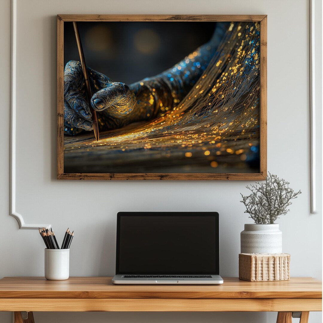 Ethereal Celestial Printable Art - Mystical Female Hands Weaving ...