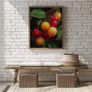 Rustic Berry Harvest Printable Art - Vibrant Autumn Fruits, Cottagecore Wall Decor, Vintage Farmhouse Botanical Art, Digital Print 26