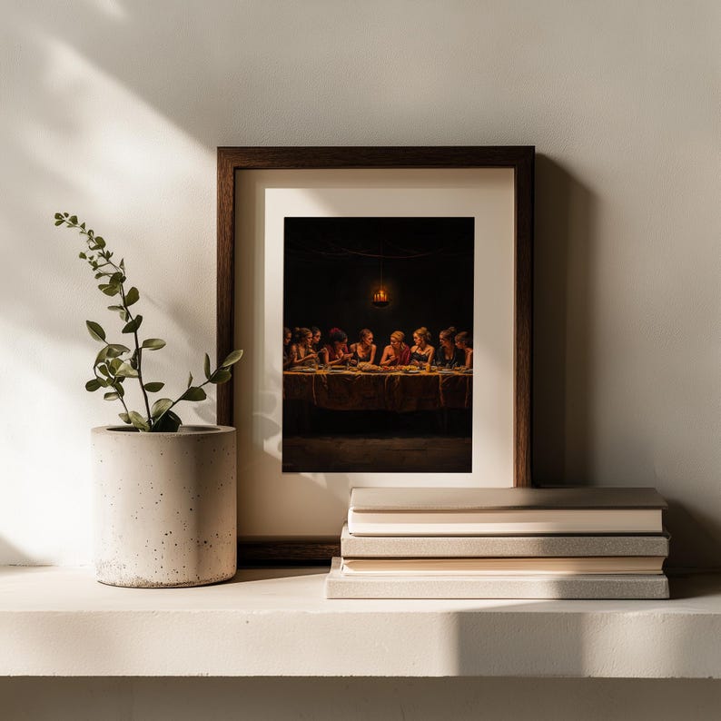 Rustic Last Supper Printable Last Supper Wall Art - Rustic Dining Room Decor, Moody ...