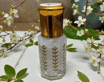 Almizcle blanco Al Tahara, aceite de oud espeso saudí, sin alcohol, con gotero.