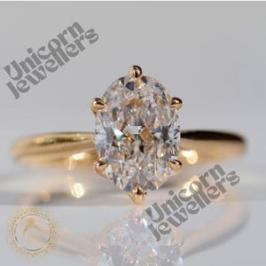 Oval Cut Moissanite Solitaire Ring / Oval Engagement Ring / Promise Ring / Proposal Ring / Oval Moissanite Diamond Ring/Rings For Women Gift