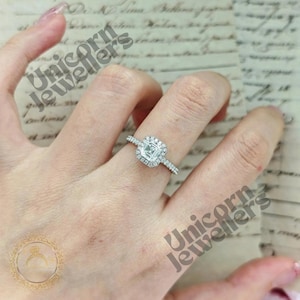 3CT Asscher Lab Diamond Ring-solitaire Engagement Ring Art Deco Asscher lab created solitaire ring-Asscher cut Moissanite Ring-14k gold ring