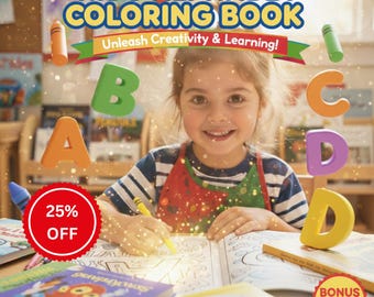 Il primo libro da colorare ABC del bambino: oltre 60 libri di storie (download PDF, 8,5x11 e 5x7")