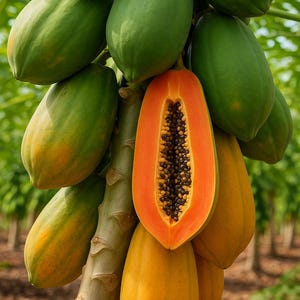 20 Red Lady Papaya Seeds – Carica Papaya – Large Sweet Tropical Melons