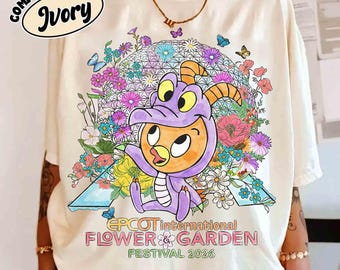 Disney Epcot International Flower & Garden Festival 2026 Shirt, Cute Orange Bird Cosplay Figment Dragon Floral Tee, WDW Family Vacation Trip