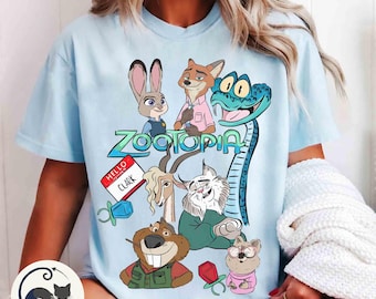 Disney Zootopia 2 Characters Group Vintage Shirt, Judy Hopps Nick Wilde Gary De'Snake Tee, Zootropolis, Disneyland Family 2025 Trip Shirt