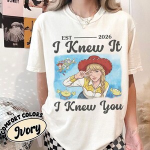Watercolors TS Jessie Toy Story 5 Comfort Colors Shirt, Retro I Knew It I Knew You, Disneyland Toy Story Family Matching Tee image 2