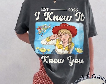 Aquarelle TS Jessie Toy Story 5 Comfort Farben Shirt, Retro ich wusste es, ich kannte dich, Disneyland Toy Story Familie passendes T-Shirt