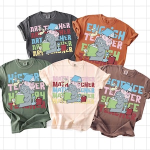 Elephant and Piggie Subject Teacher PNG, Back to School Sublimation File, First Day of School PNG, Teacher Friends PNG