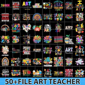 50+ Bundle Png Kunstlehrer, Kunstlehrer Png-Bundle, Boho Lehrer Png-Bundle, Lehrer Png-Bundle, Lehrer Wertschätzung Bundle, Lehrer Png