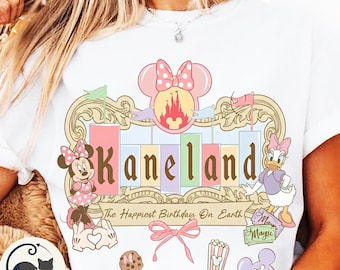 Personalized Disney Minnie and Daisy The Happiest Birthday On Earth Shirt, Best Birthday Ever, Disneyland Girl Trip, Birthday Girl Gift