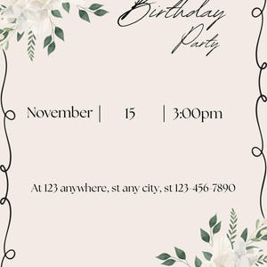 Birthday invitation