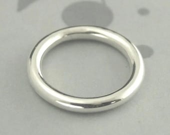 Anillo de cúpula de plata esterlina gruesa / Banda minimalista de 925