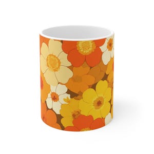 Flower Mug - Beautiful Floral Coffee Cup, Garden Tea Mug, Botanical Drinkware, Unique Gift Idea, Nature Lover Gift, Mother&#39;s Day Gift
