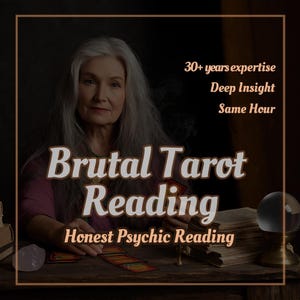Brutal Tarot Reading: Same Hour Psychic Truth - Love, Career (PDF Report