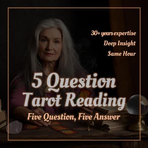 5-Question Tarot Reading: In-Depth Psychic Guidance (Digital Written Reading)