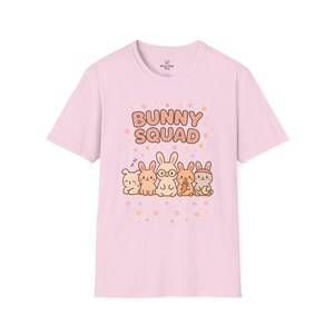 Bunny Squad T-Shirt für Tierliebhaber, niedliches lustiges Geschenk, Softstyle Unisex T-Shirt für Ostern, Geburtstage, Frühlingsfest