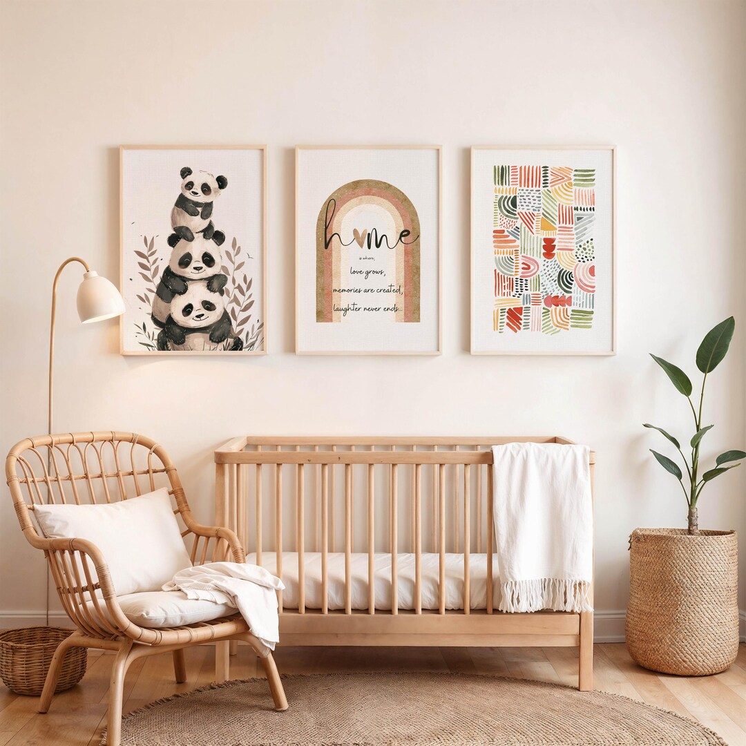 Printable Nursery Wall Art, Set of 3 Family & Home Saying Posters ...